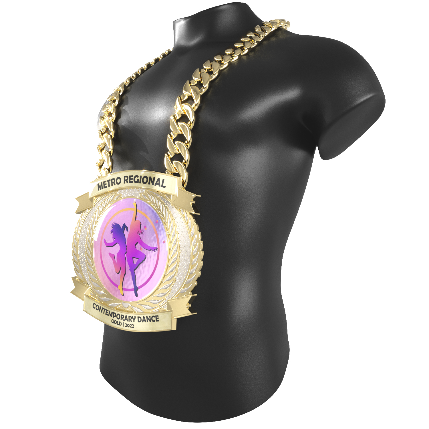 Express Vibraprint® Dual Plated Champ Chain w/ Premium Chain 7