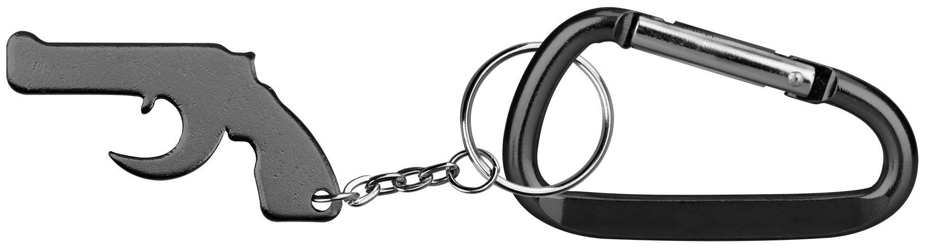 Gun Shape Bottle Opener Key Chain & carabineer 2