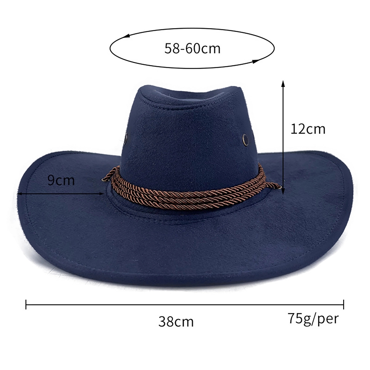Felt Leather Suede Travel Cowboy Hat 2