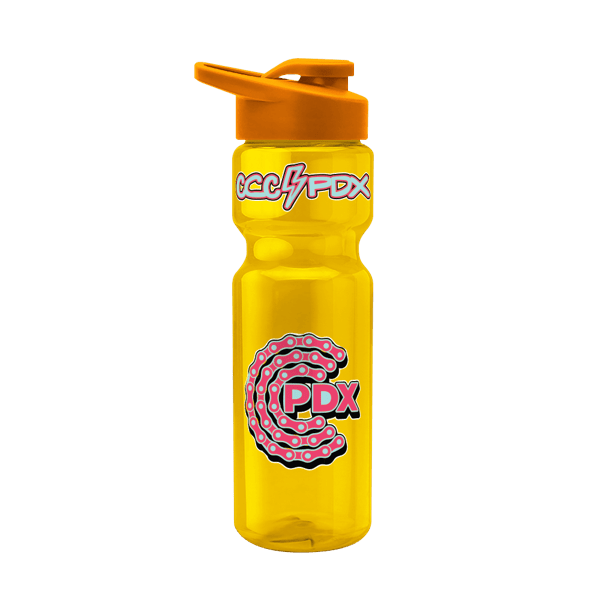Blazer 28oz Transparent Bike Bottle w/Drink-thru Lid 563