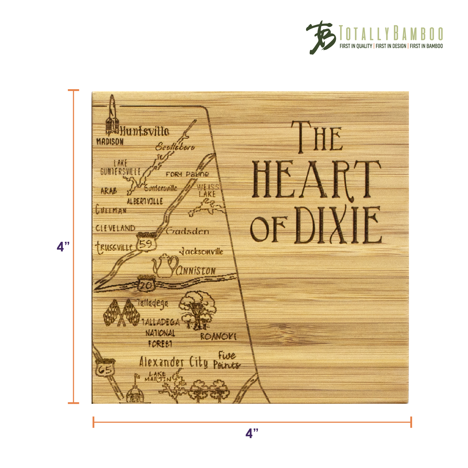 Alabama Puzzle Coaster Set 11