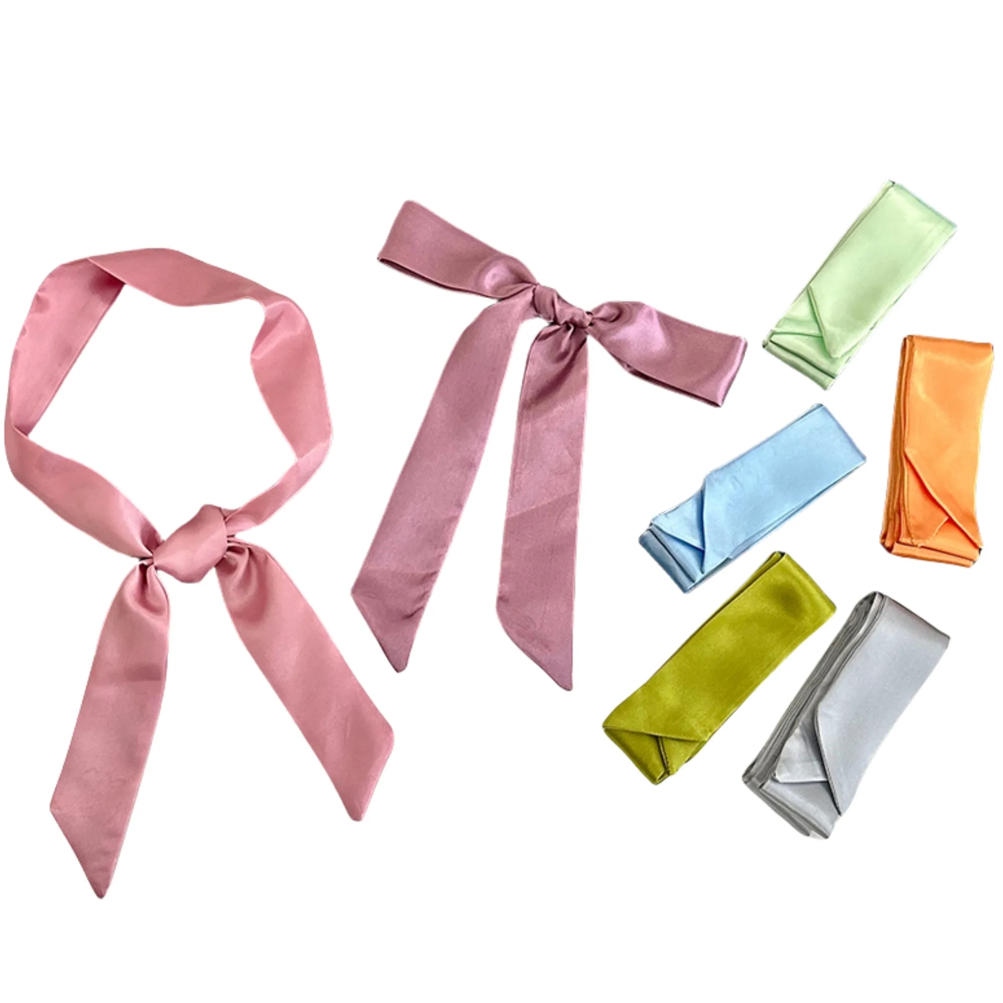 Elegant Long Scarf: Versatile Neckwear & Hair Accessory 5