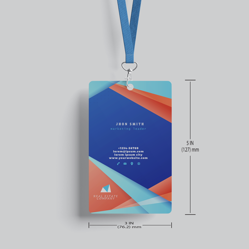 Full Color 5"H x 3"W PVC Card 3