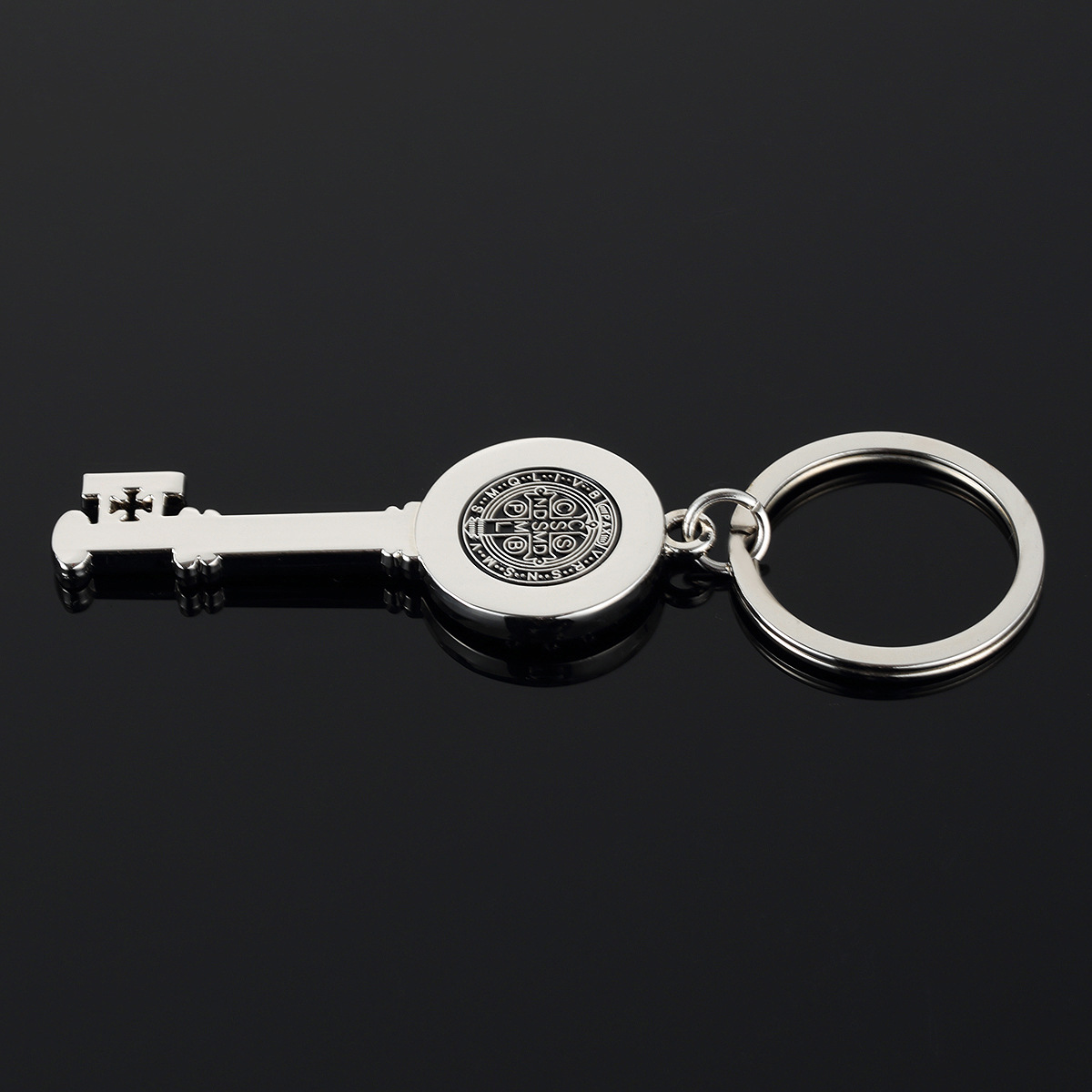 Saint Benedict Metal Key Ring 7