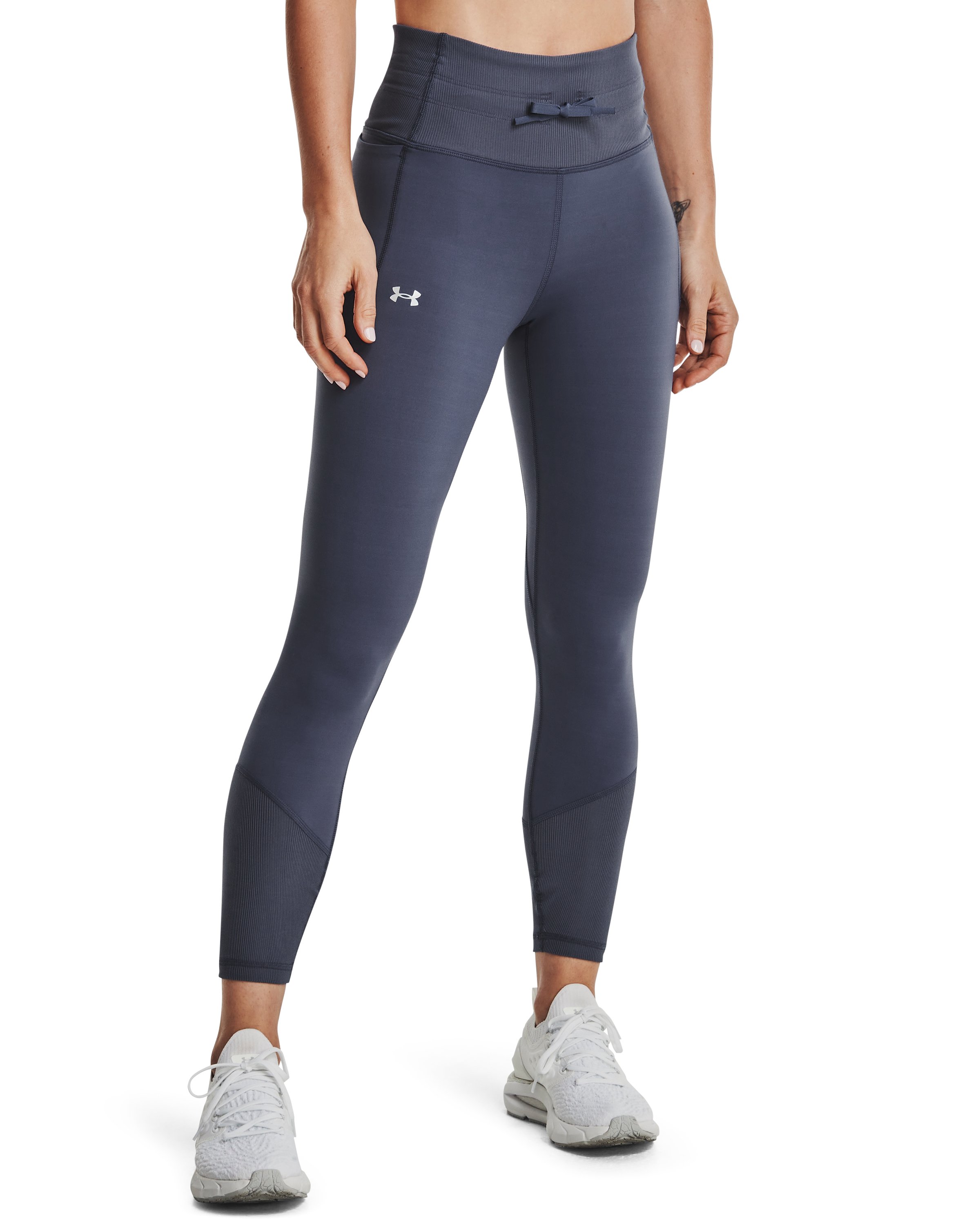 UA Meridian Rib Waistband Women's Ankle Leggings 8