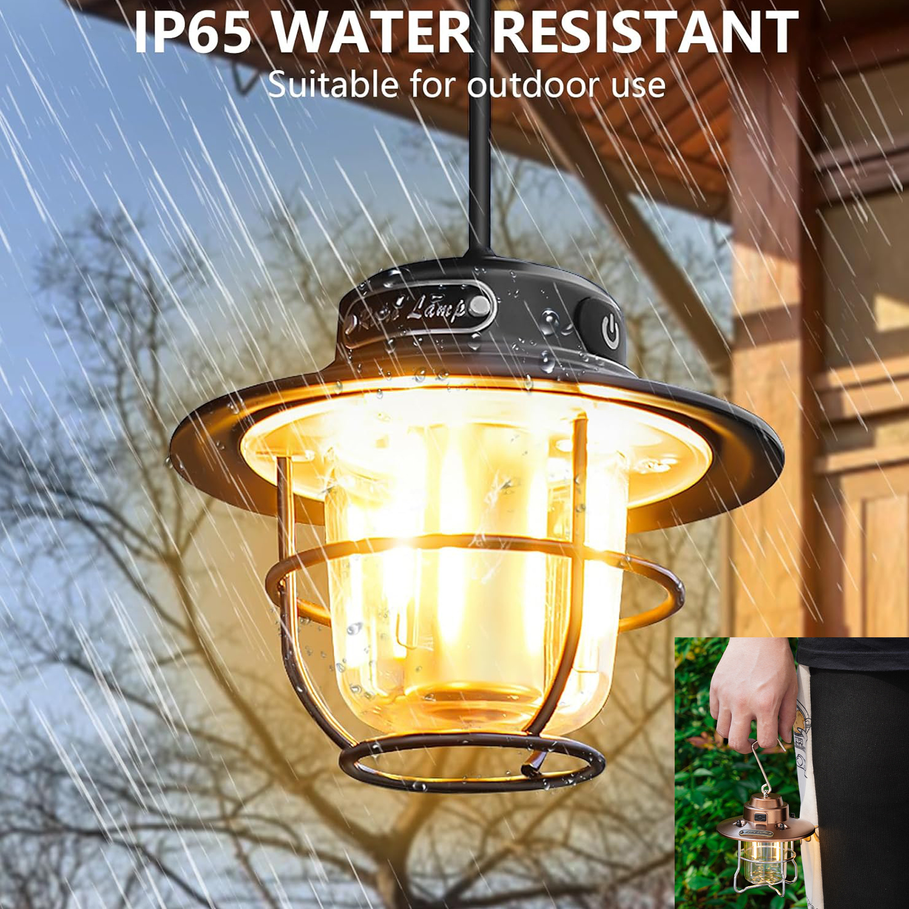 Portable Camping Emergency LED Lantern with USB Charging 3