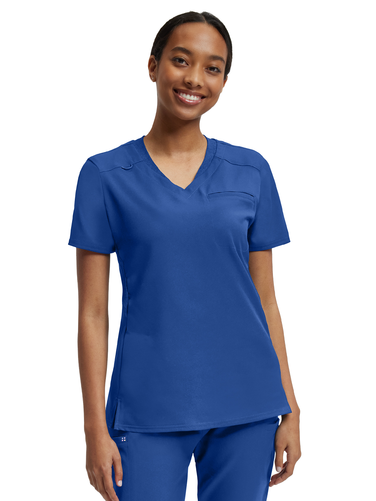 White Cross - VIBE - Women's Two-Pocket Knit Collar V-Neck Top 15
