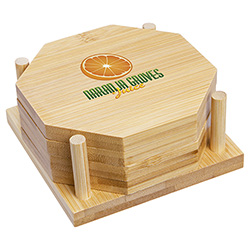 Bamboo 4-Piece Coaster Set 4