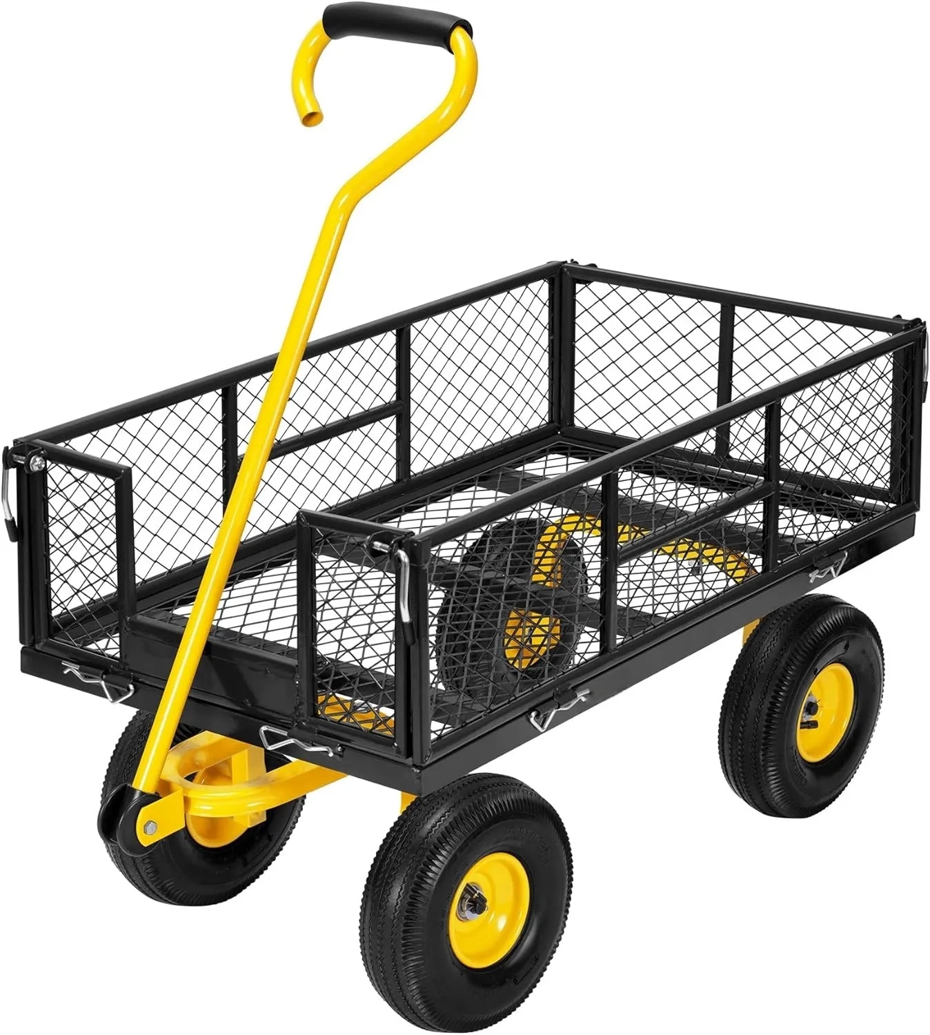 880 Lbs Capacity Mesh Steel Garden Cart 4