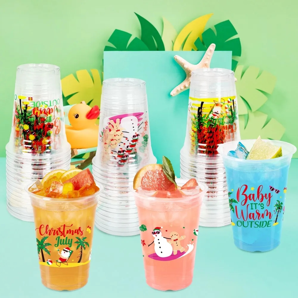 12 oz 16 oz Clear PET Plastic Cups 6
