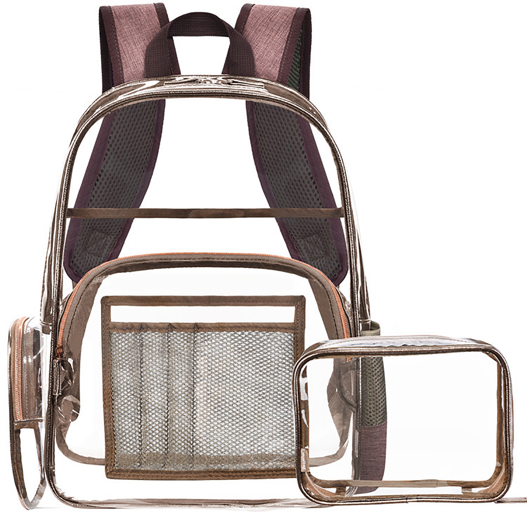 2 In 1 Clear Backpack With Cosmetic Bag 3