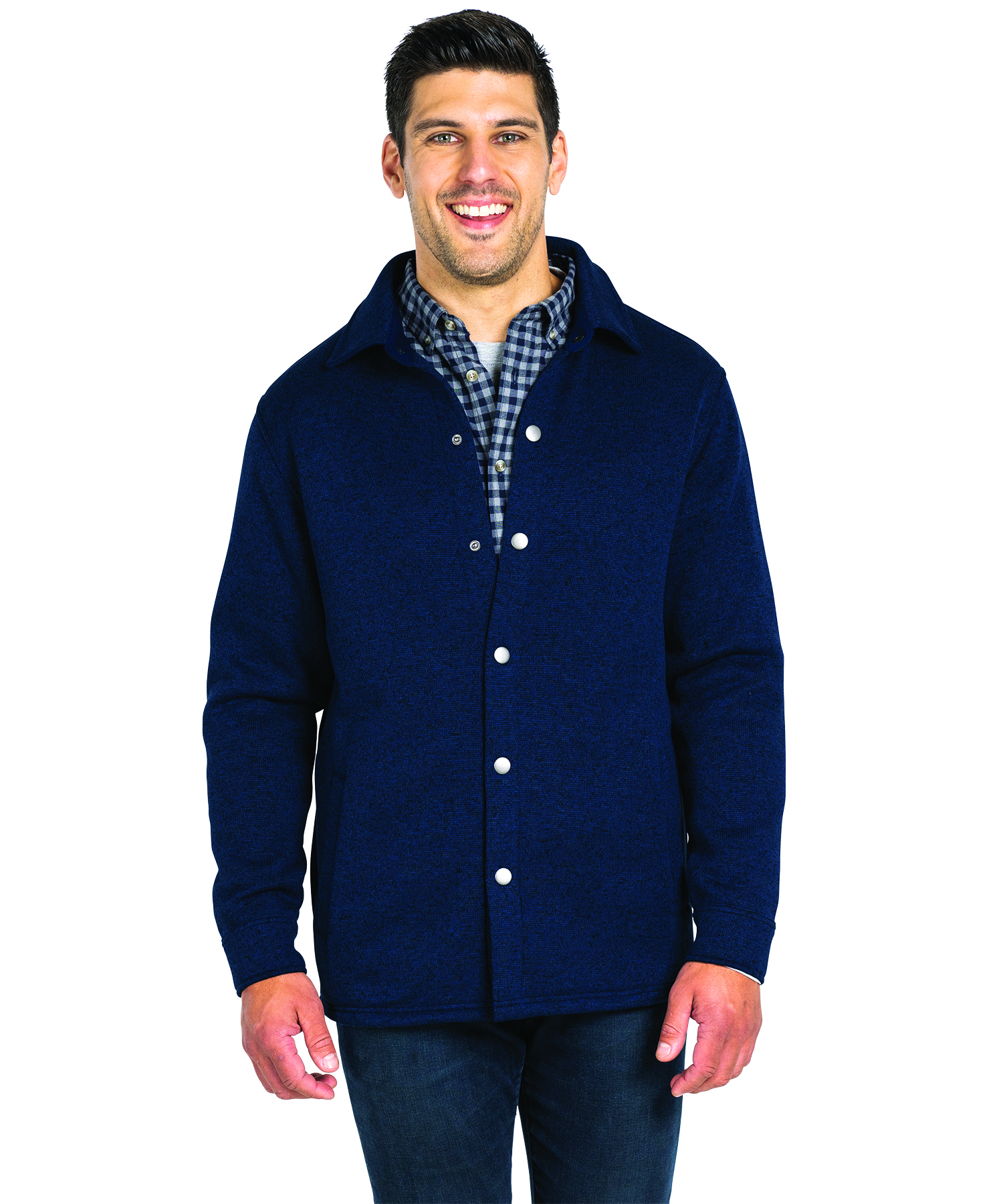 Heathered Fleece Snap Shacket 58