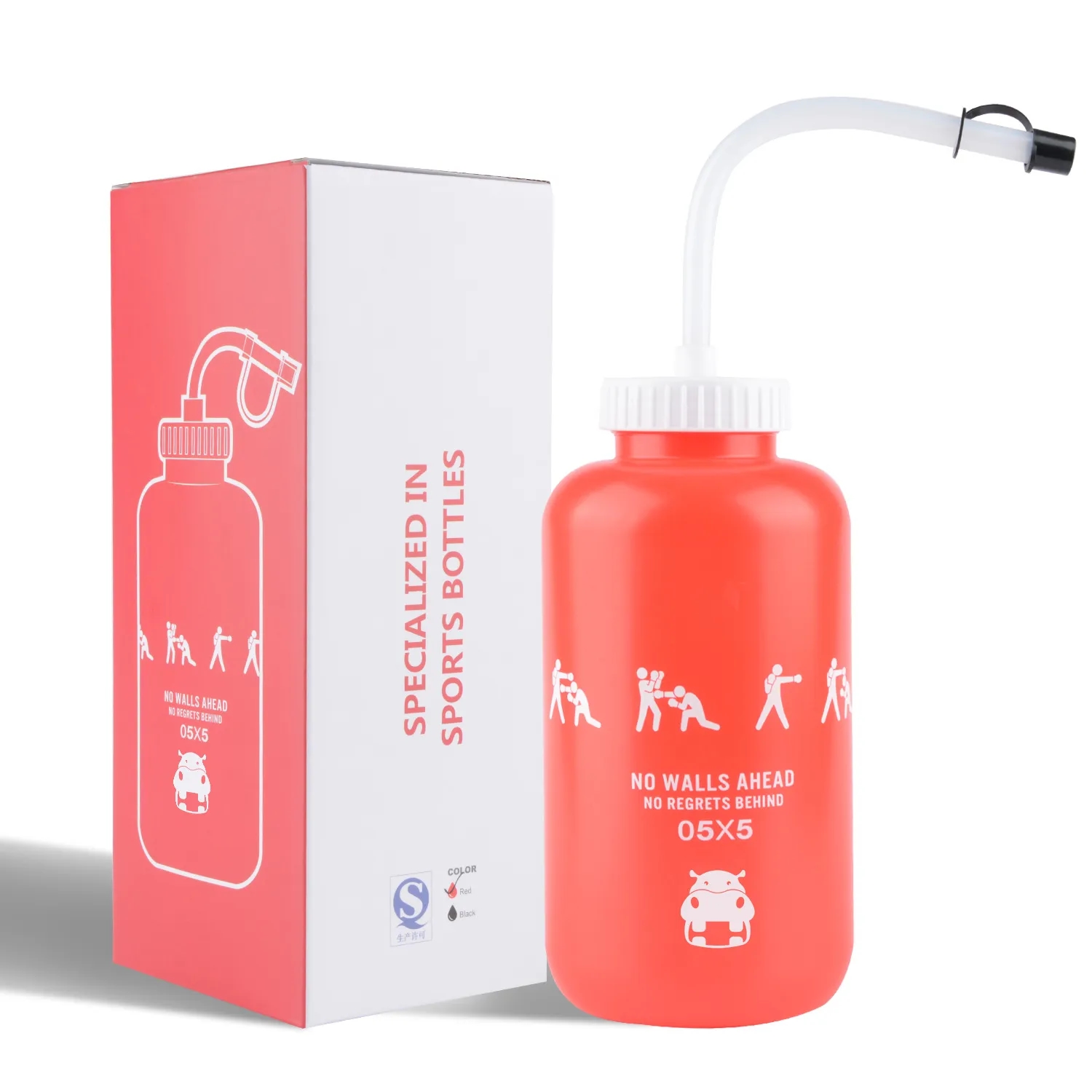34oz Sports Bottle With Long Straw 3