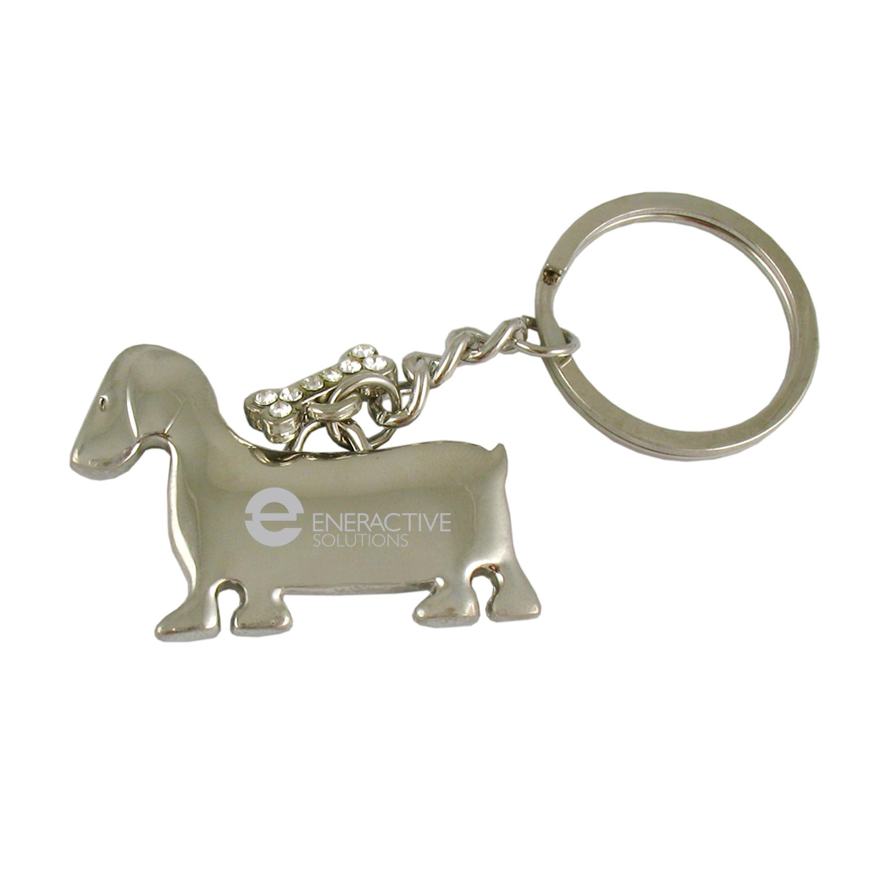 Dog with small Bone Key Tag (Key Chain, Keychain, Key chains)-CLOSE OUT 2