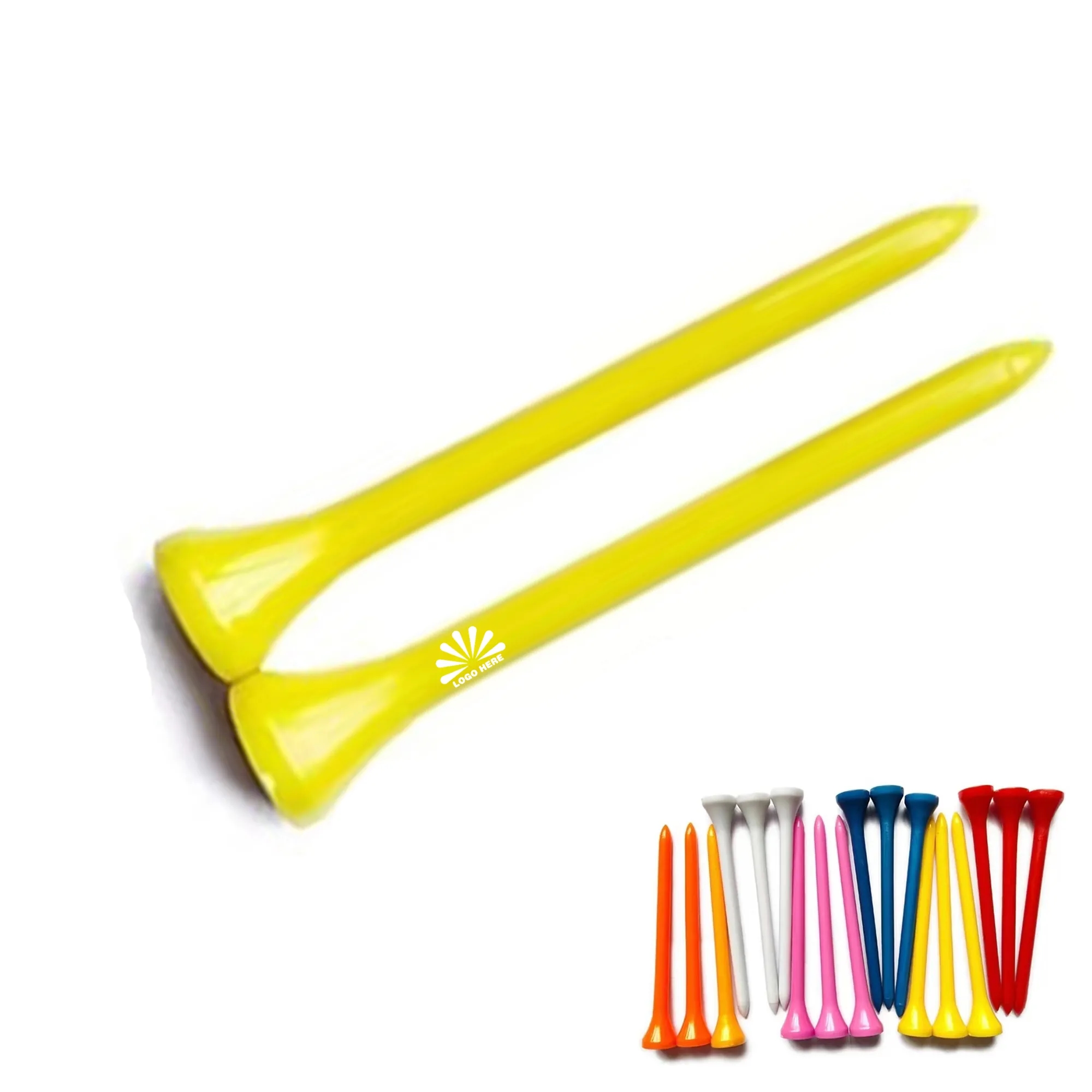 Multicolor Plastic Golf Tees With Customizable Logo 5