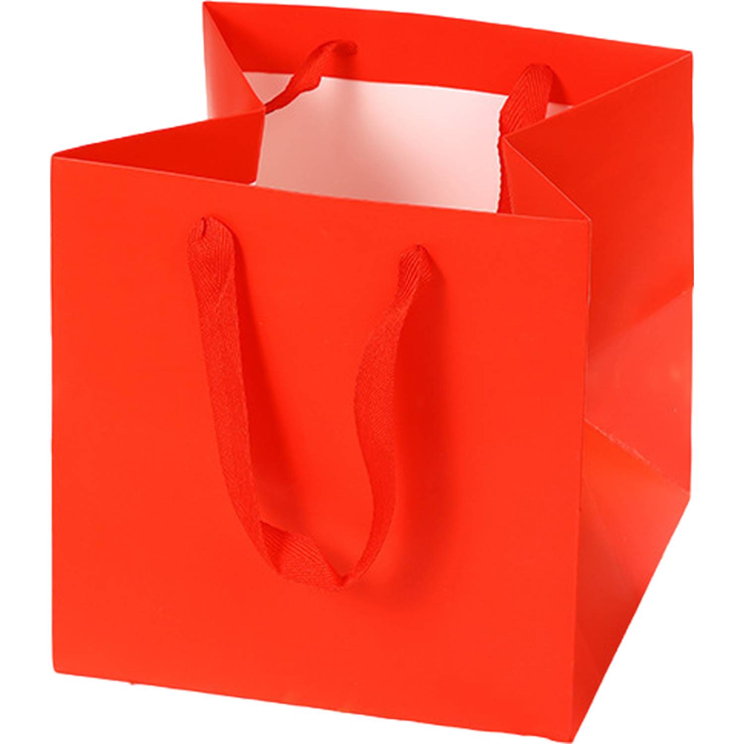 Square Gift Shopping Paper Bag w/ Handles 4