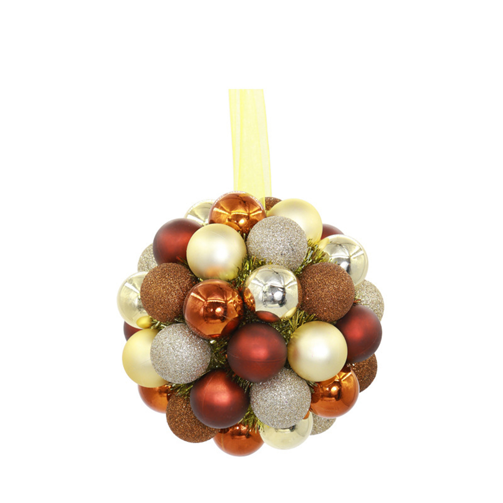 Christmas Tree 18pcs 4cm Colorful Silk Ball Bunch 5