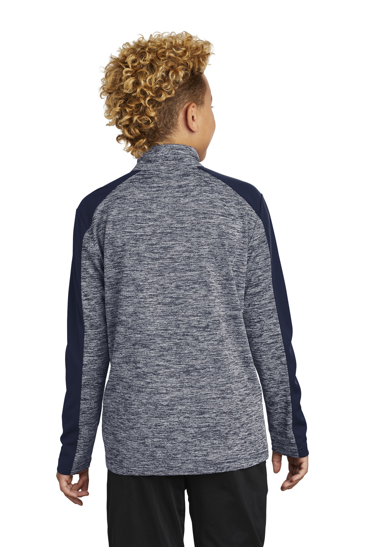 Sport-Tek Youth PosiCharge Electric Heather Colorblock 1/4-Zip Pullover. YST397 20