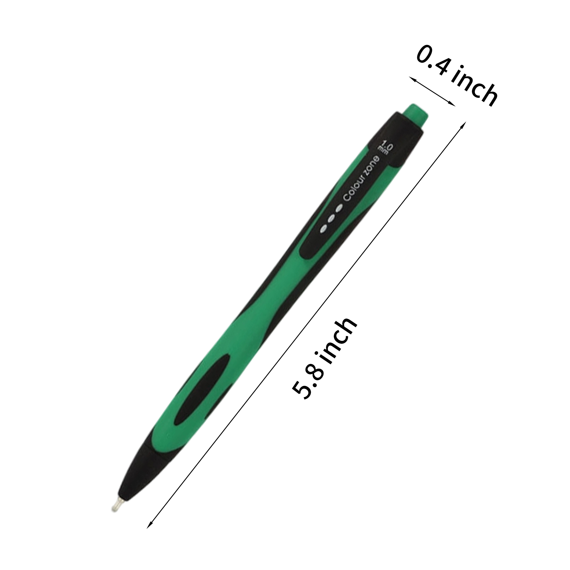 Rubberized Ballpoint Pen Low Viscosity Ink 5.8" x 0.4" 6