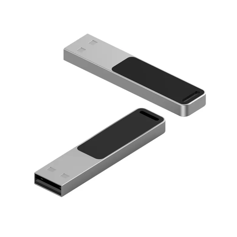 Metal mini capless USB flash drive with LED logo 4
