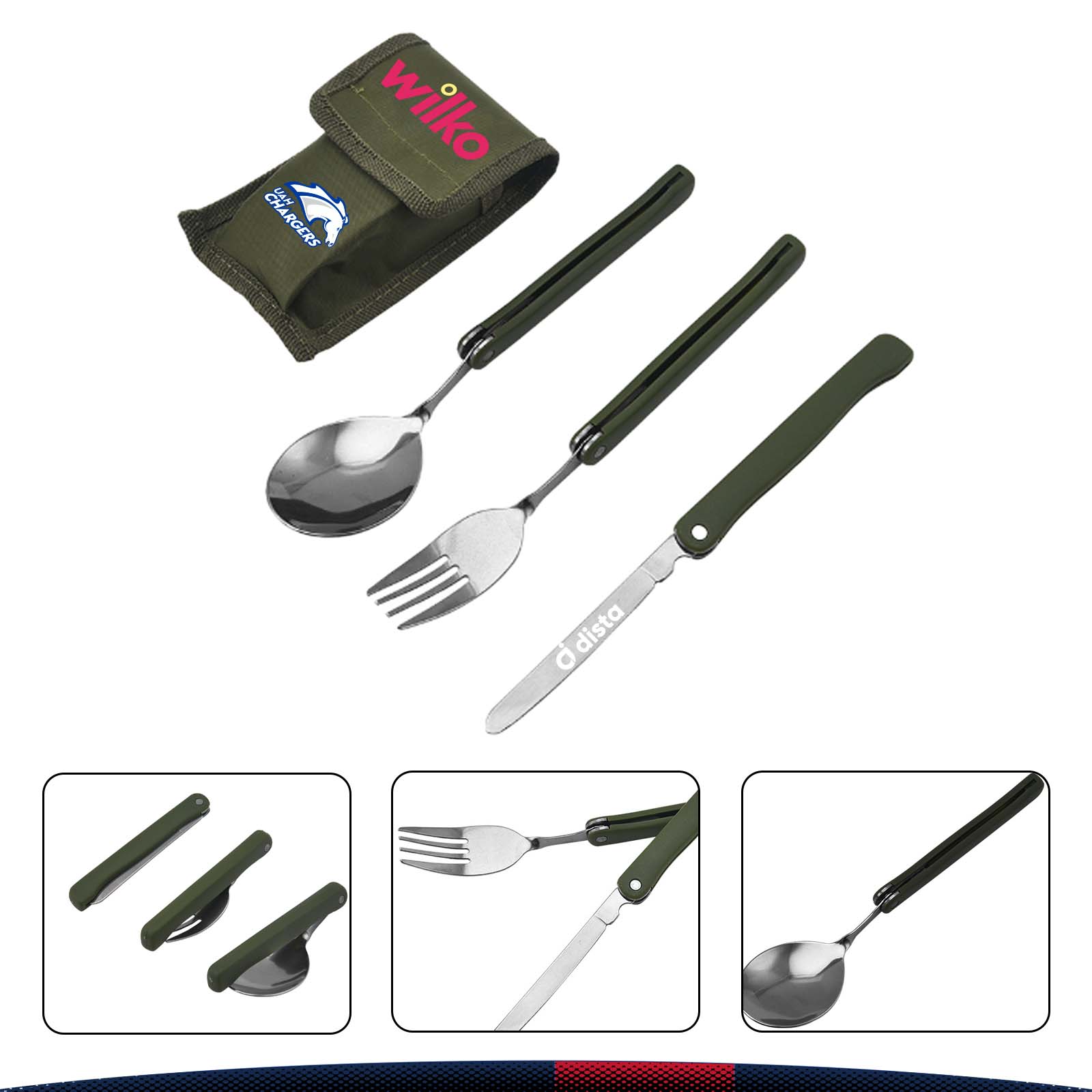 Nitrile Folding Cutlery Set 2