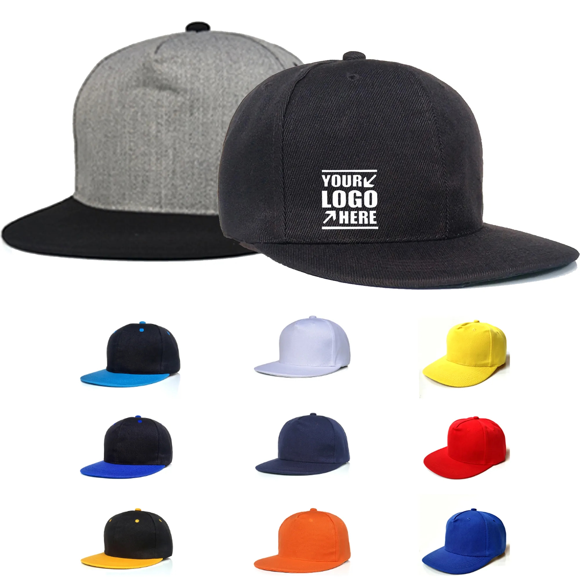Constructed Trucker Baseball Caps Flat Peak MOQ 50PCS 2