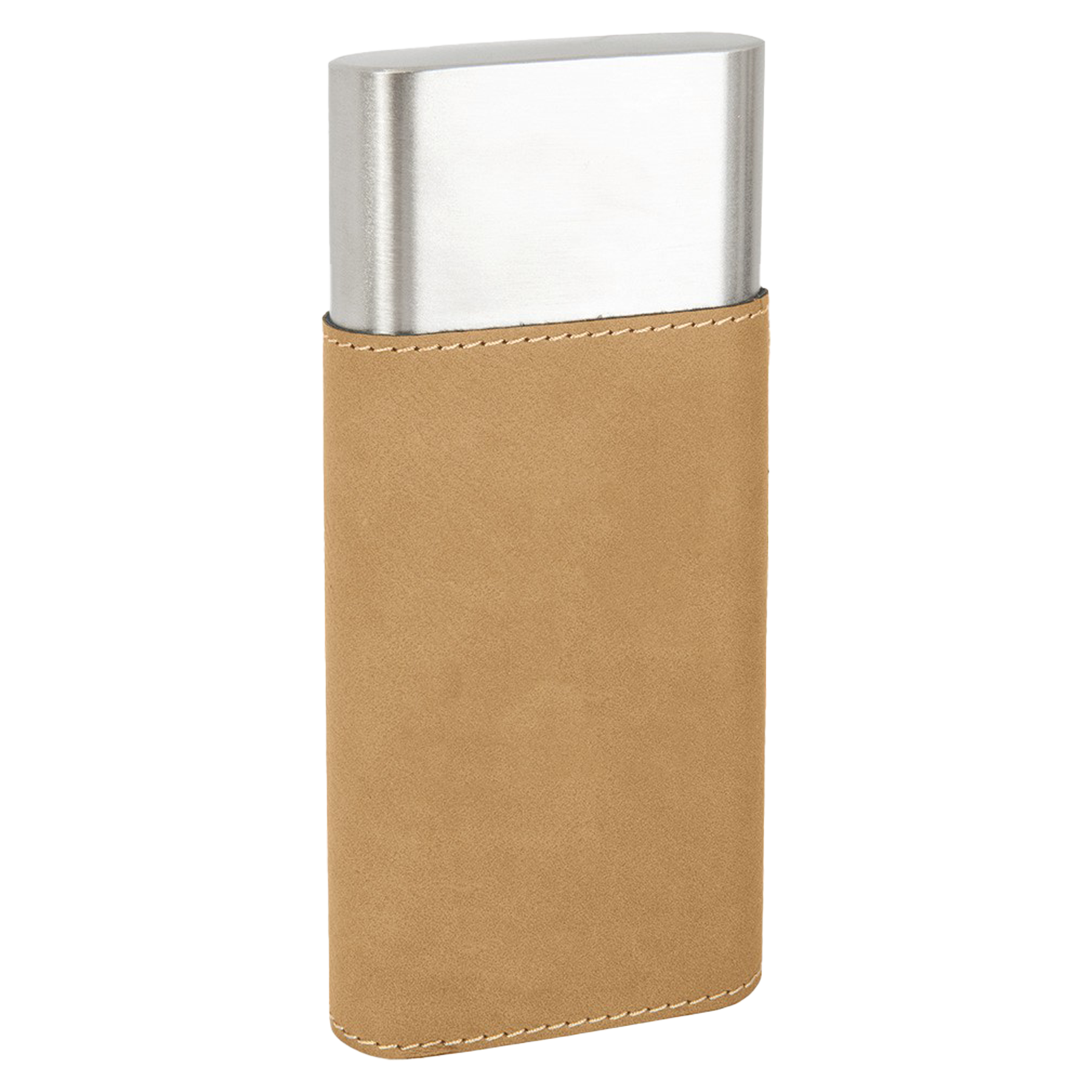 Light Brown Leatherette Cigar Case w/ Cutter 3