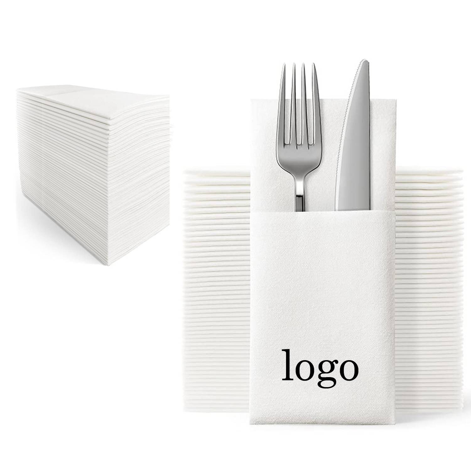 Linen-Feel Disposable Pocket Napkins 5