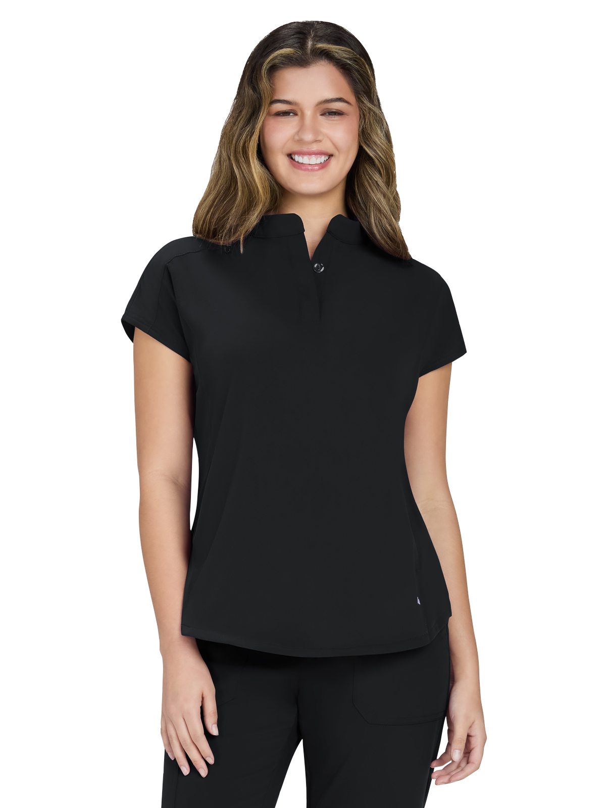 koi - Next Gen - Womens Two-Pocket Button Closure Scrub Top