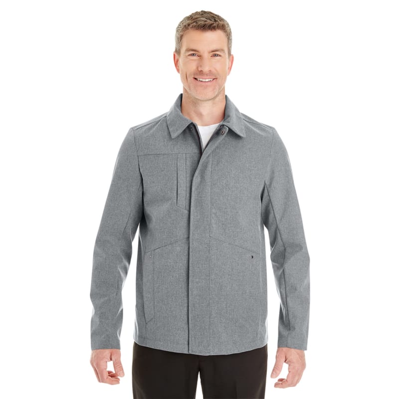 North End Men's Edge Soft Shell Jacket With Fold-Down Collar 2