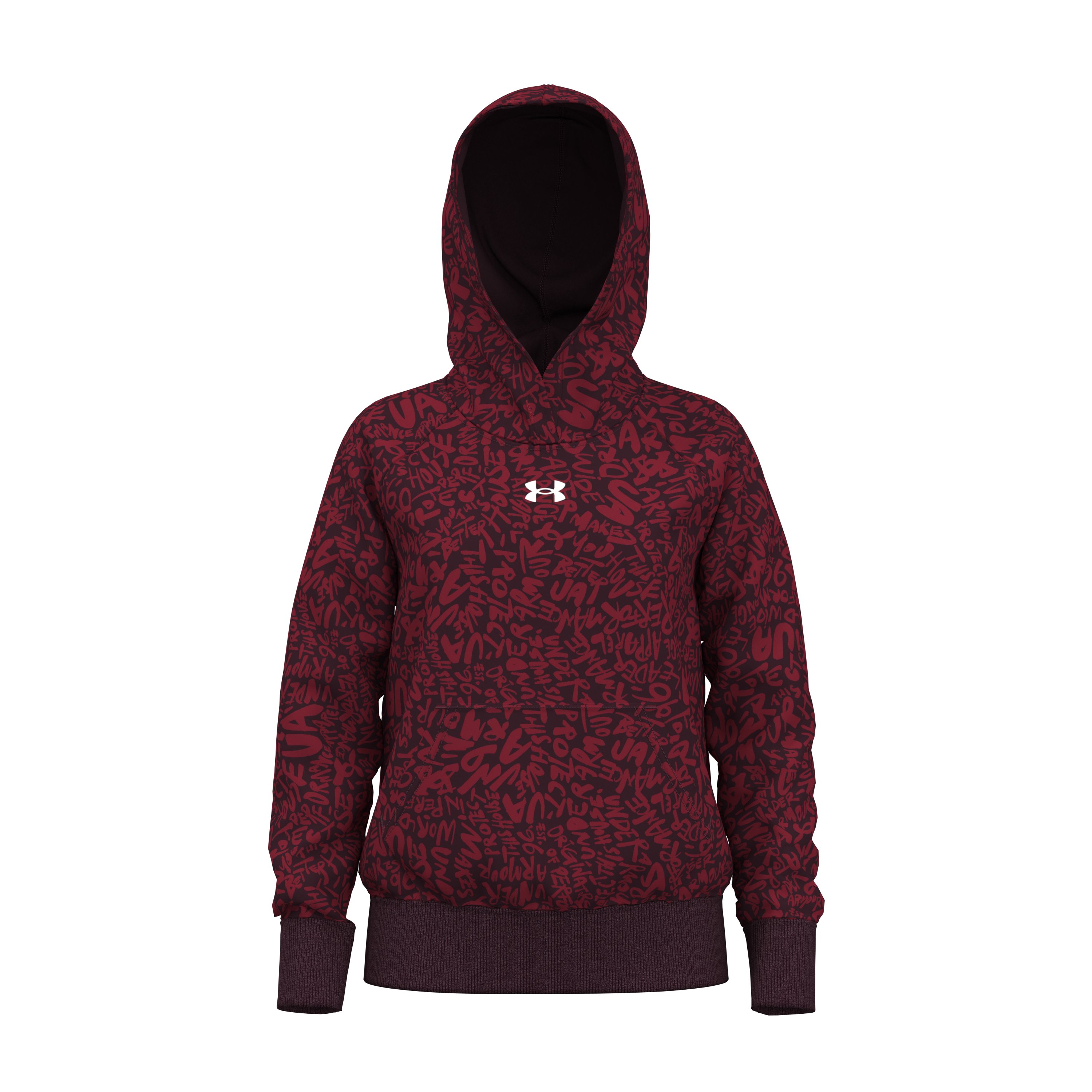 UA Rival Fleece Printed Girls' Hoodie, custom hoodie or sweatshirt with logo imprint 4