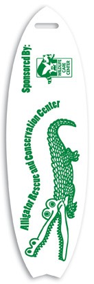 Screen Printed Poly Write-on Tag (5.5"x1.625") Surfboard Shape
