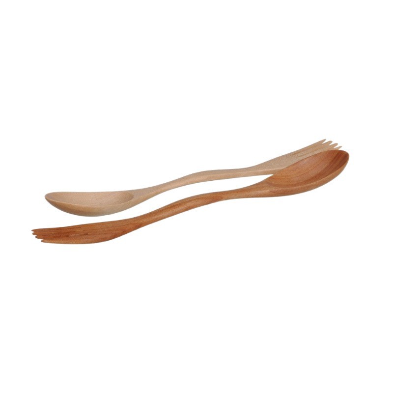 2 in 1 Wood Spoon and Fork 3