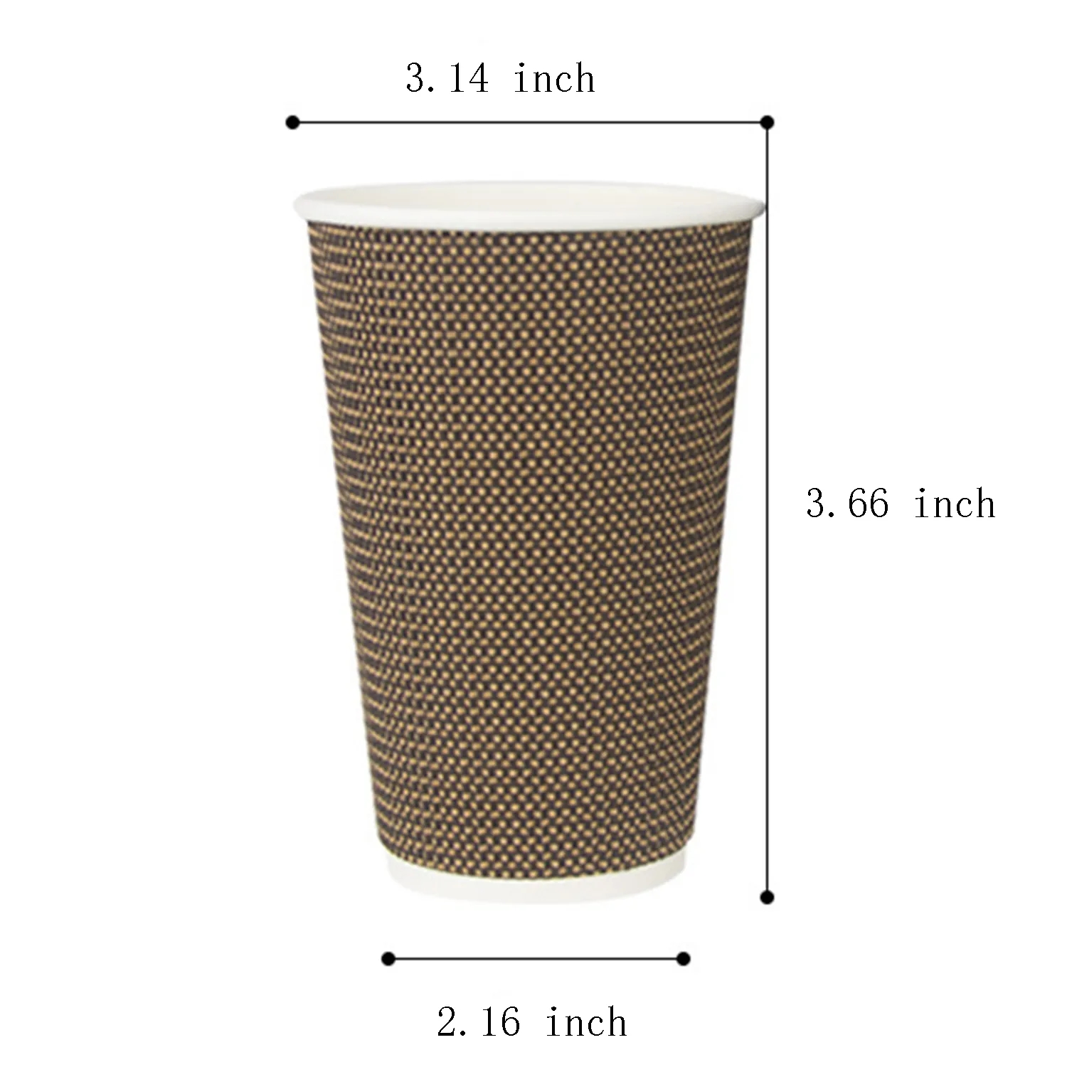 Disposable Double-Wall Paper Drinks Cup With Lids 5