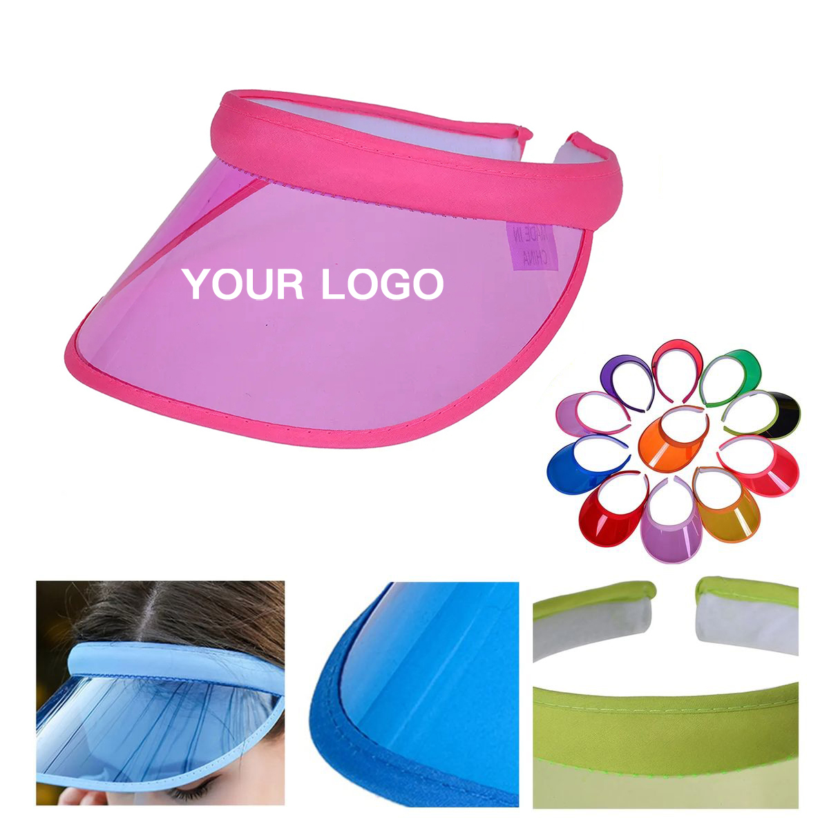 PVC Transparent Sun Visor For Outdoor Activities 5