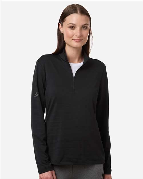 Women's Textured Stripe Quarter-Zip Pullover - A709 5