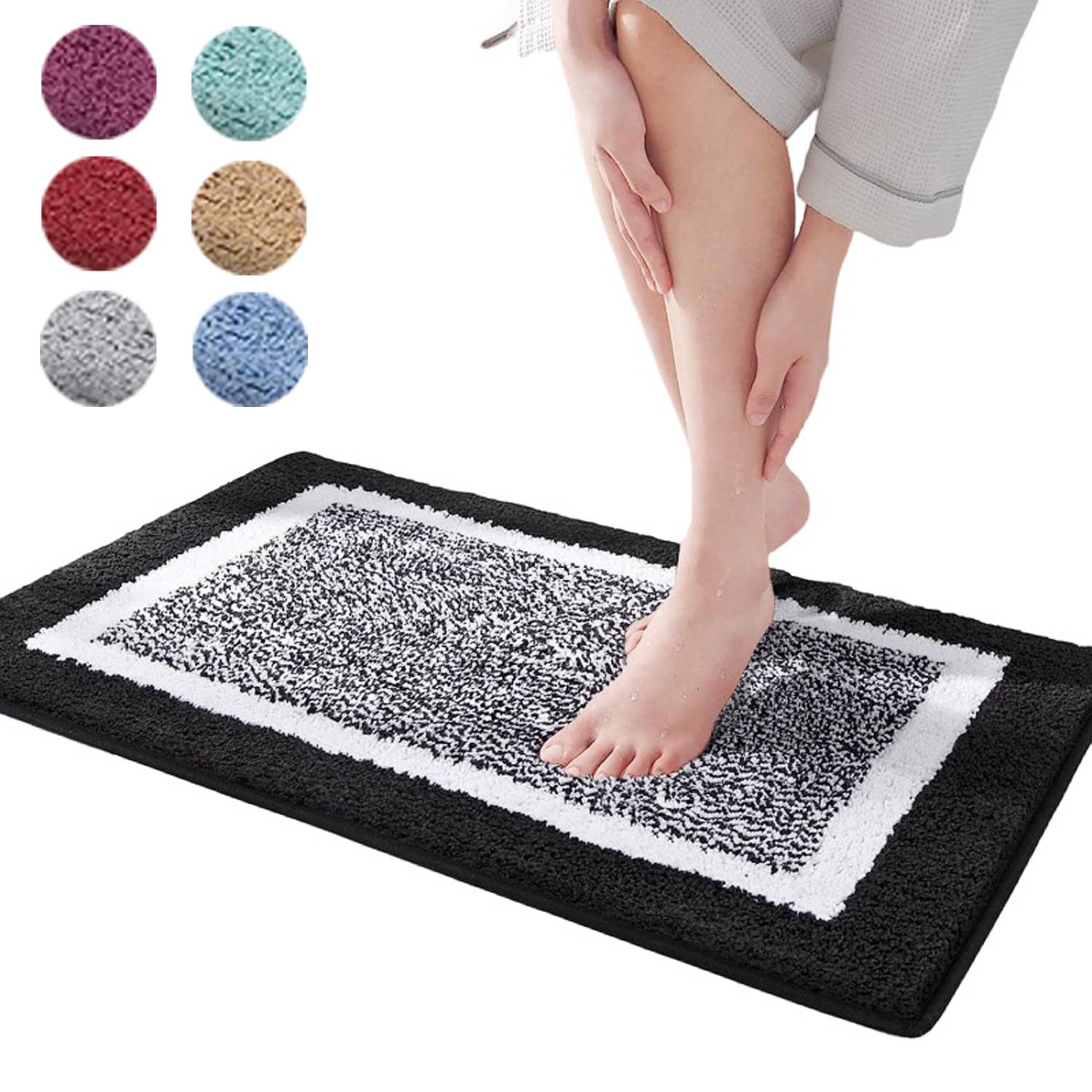 Soft Absorbent Non-Slip Bathroom Mat 11