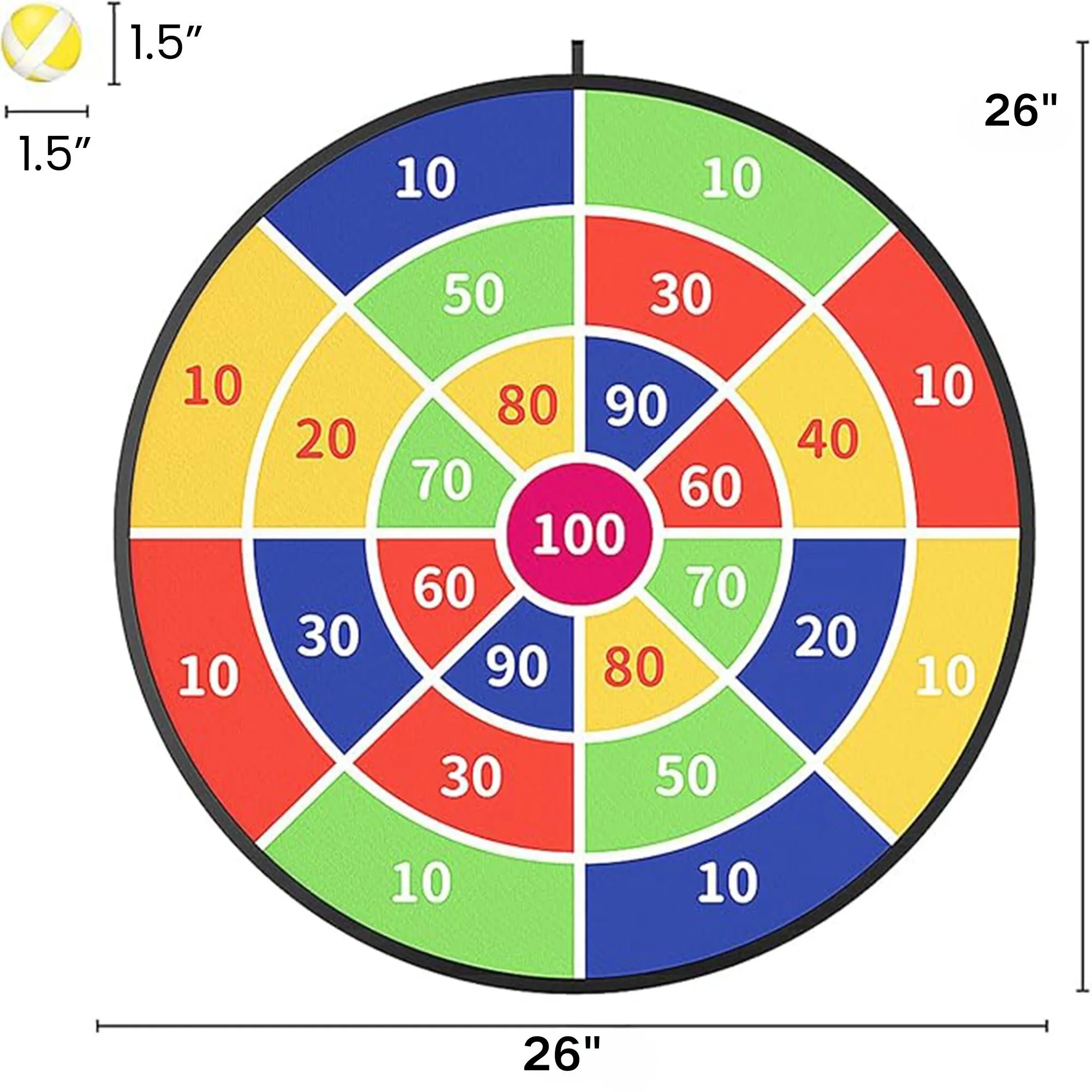 Large Dart Board for Kids29" 5
