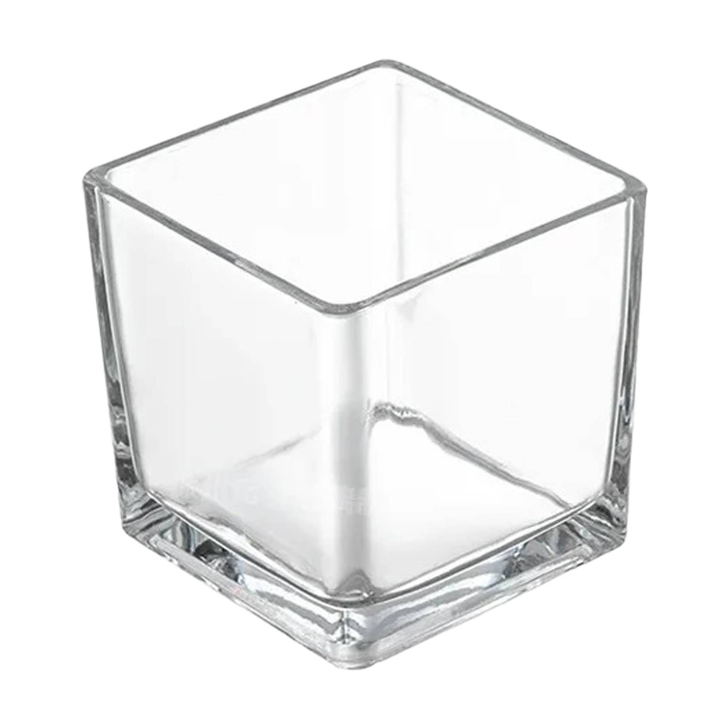 22oz Thick Square Glass Vase 3