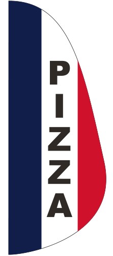 "PIZZA" 3' x 8' Message Feather Flag 1