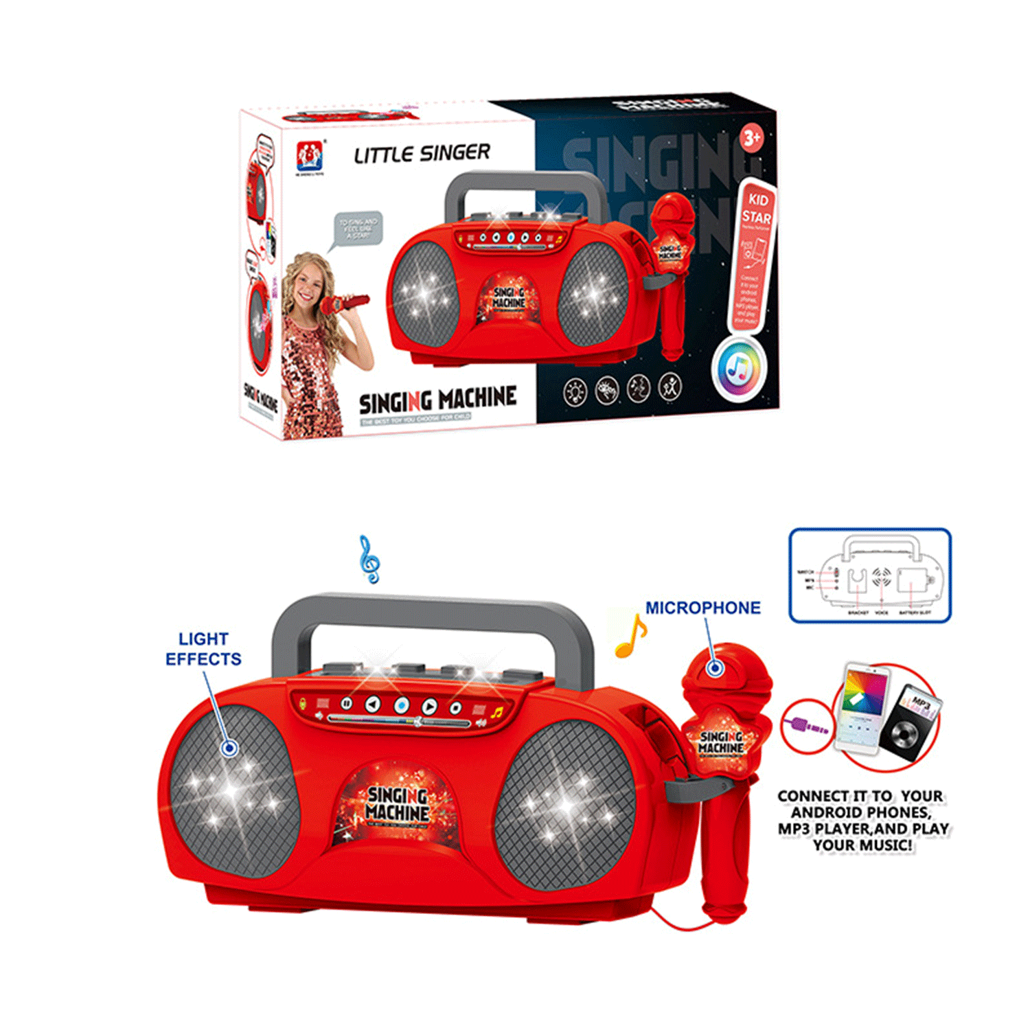 Baby Electronic Musical Instrument Kids Toy Microphone Set 7