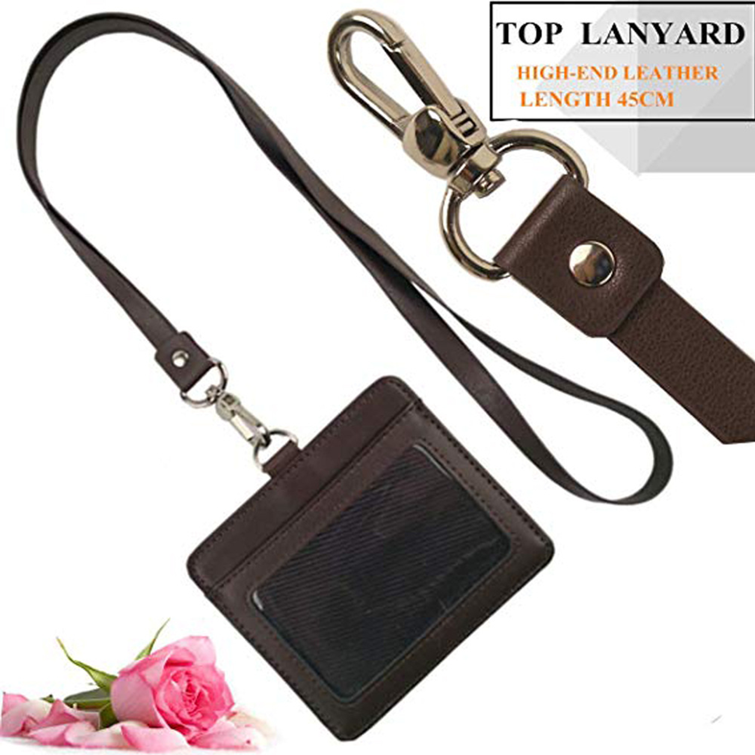 Leather Badge Holder With Lanyard 2