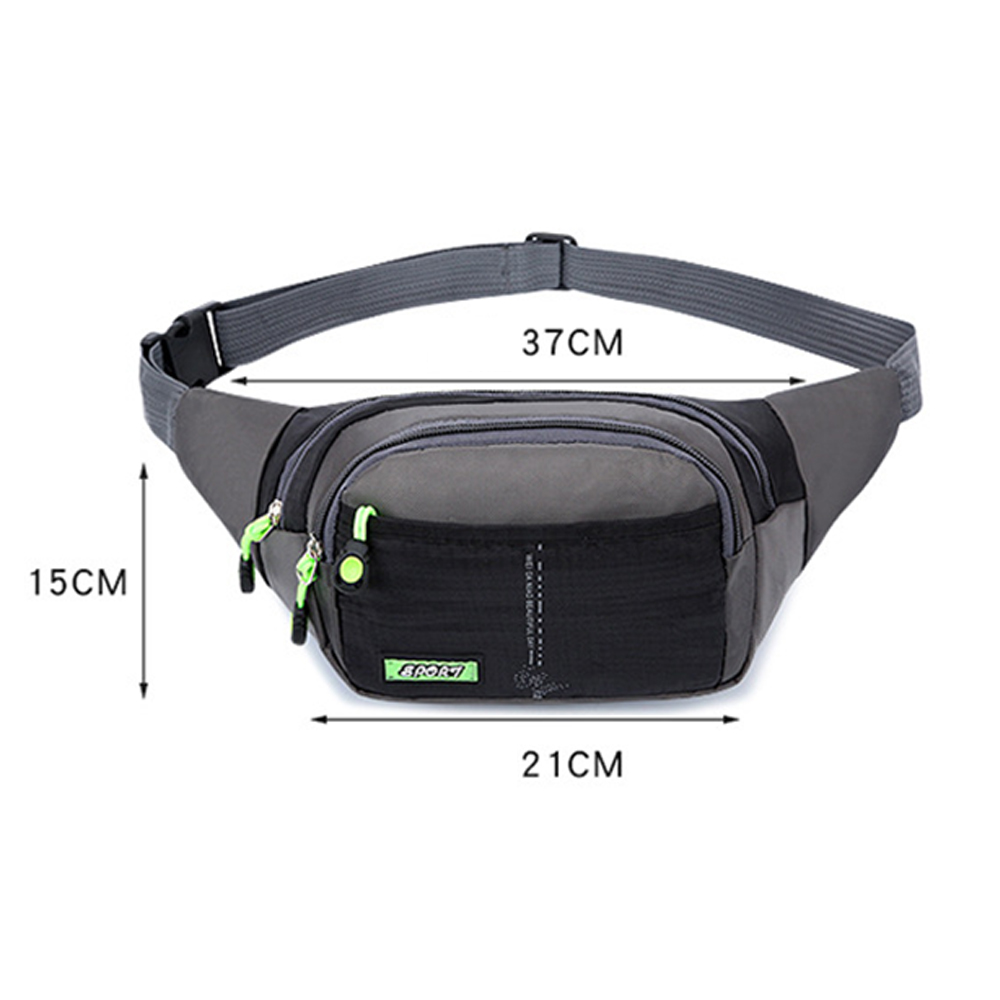 Multifunctional large nylon fanny pack waist bag chest bag 5