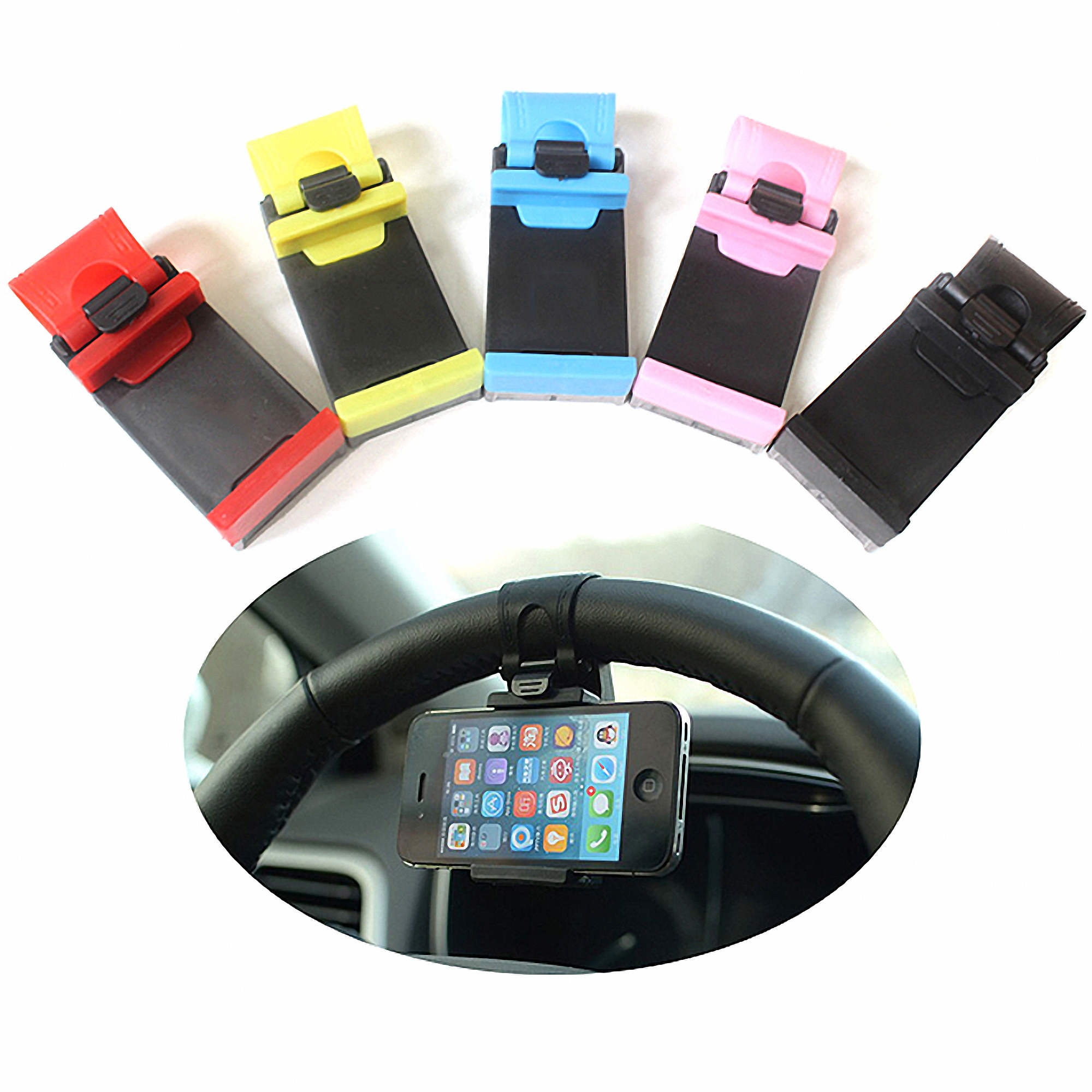 Car Phone Mount Holder for Steering Wheel 4