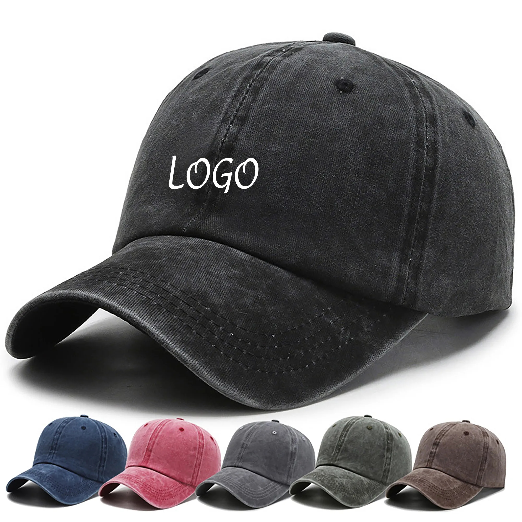 Baseball Cap Washed Cotton Hat 6