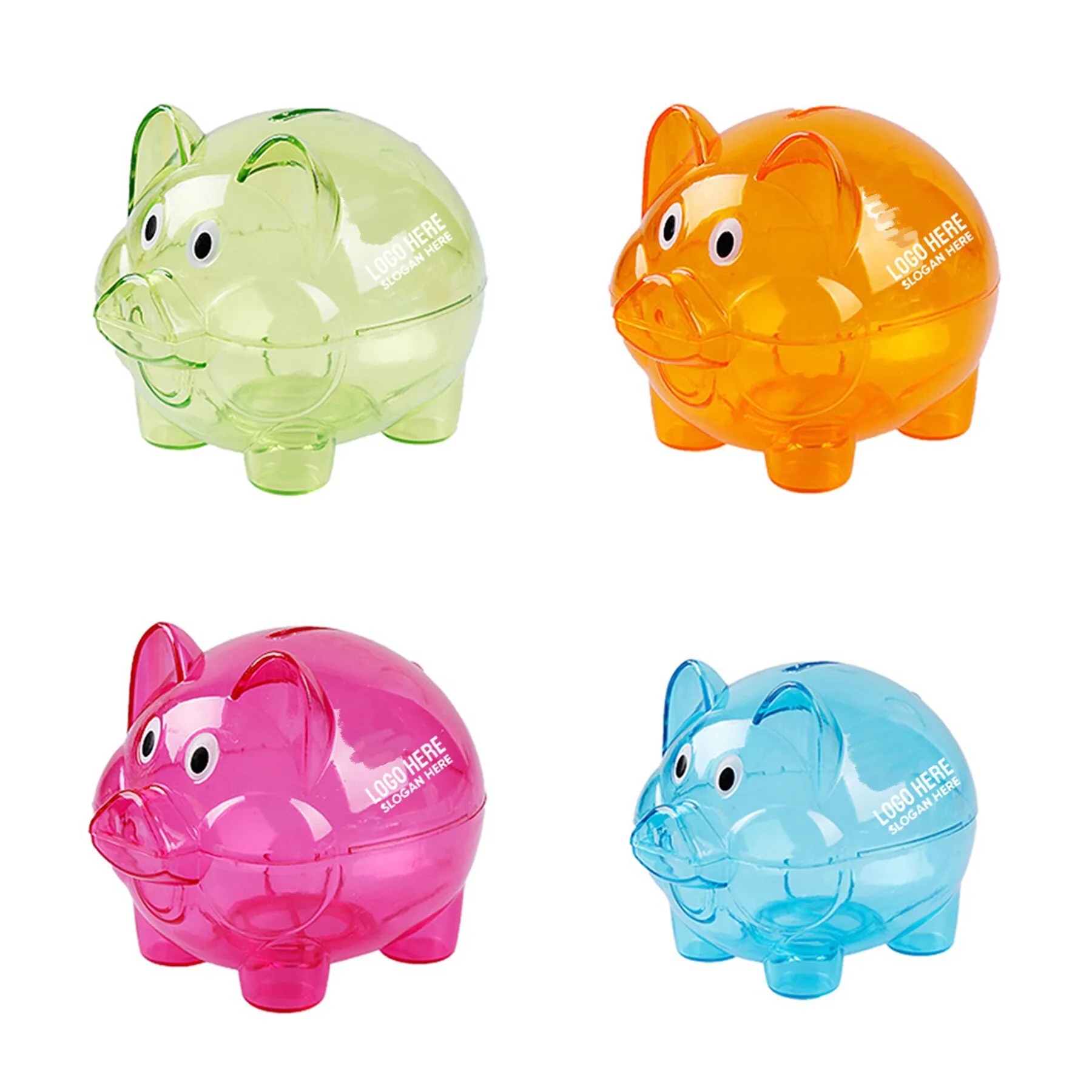 Mini Clear Piggy Coin Money Bank 2