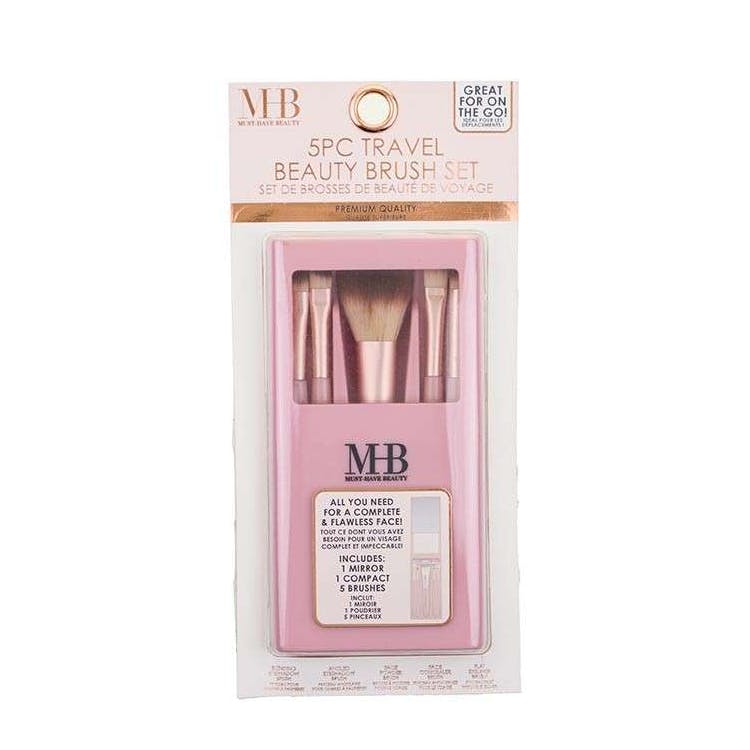 Mini Travel Makeup Brush with Compact Sets  - 5 Piece