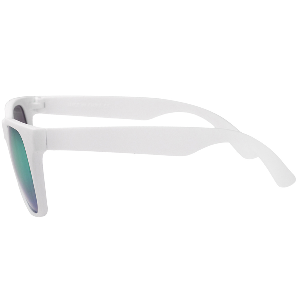 Color Lens Sunglasses with White Frame 11