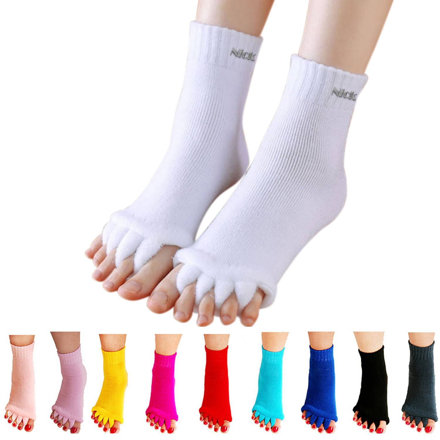 Cotton Yoga Socks Thickened Breathable Split Toe for Women 3