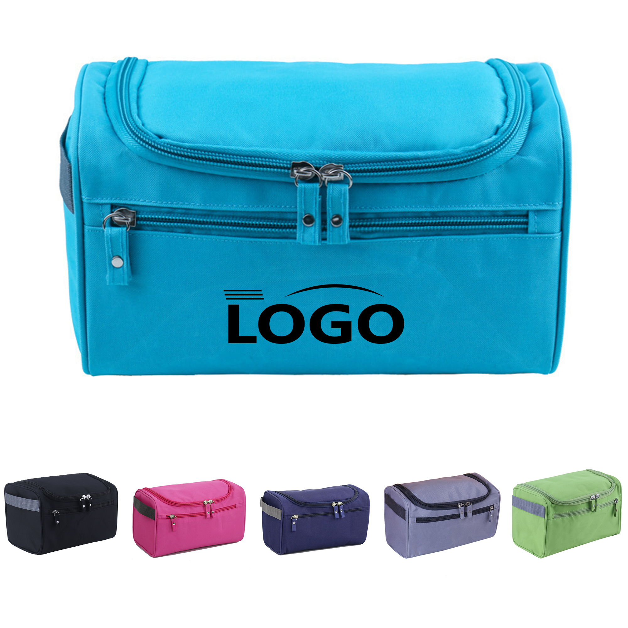 Travel-Friendly Oxford Cloth Toiletry Bag with Hanging Hook 2